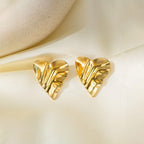 Wavy Heart Studs Stainless steel