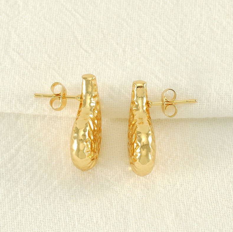 Cross-border high-end hammer bead  beads stainless steel