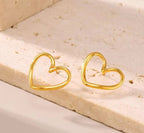 Heart shaped stainless steel studs