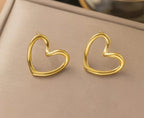 Heart shaped stainless steel studs