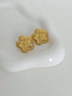 Sunflower studs stainless steel